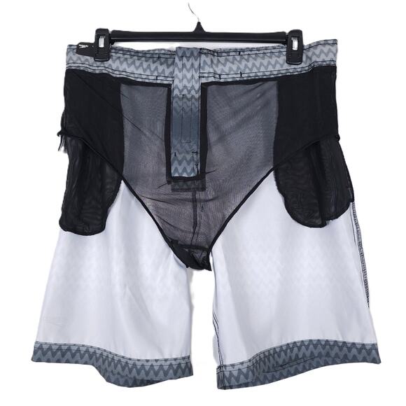 Speedo Men's Bondi Comfort Stretch Boardshort 20" Black Purview Stripe XL NWT - Picture 9 of 9